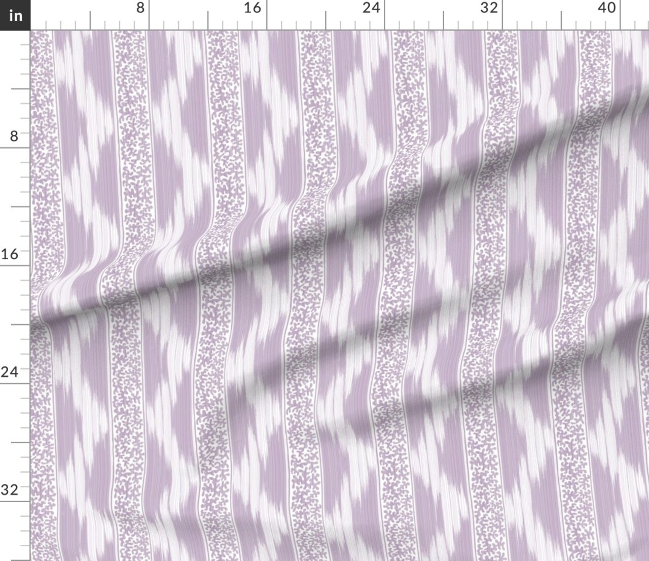 Ikat Stripe Zig Zag Traditional Maximalist Purple Abstract Boho Eclectic Dorm Room Teen Custom Printed Fabric by Spoonflower Various Fabrics by the Yard or Fat Quarter